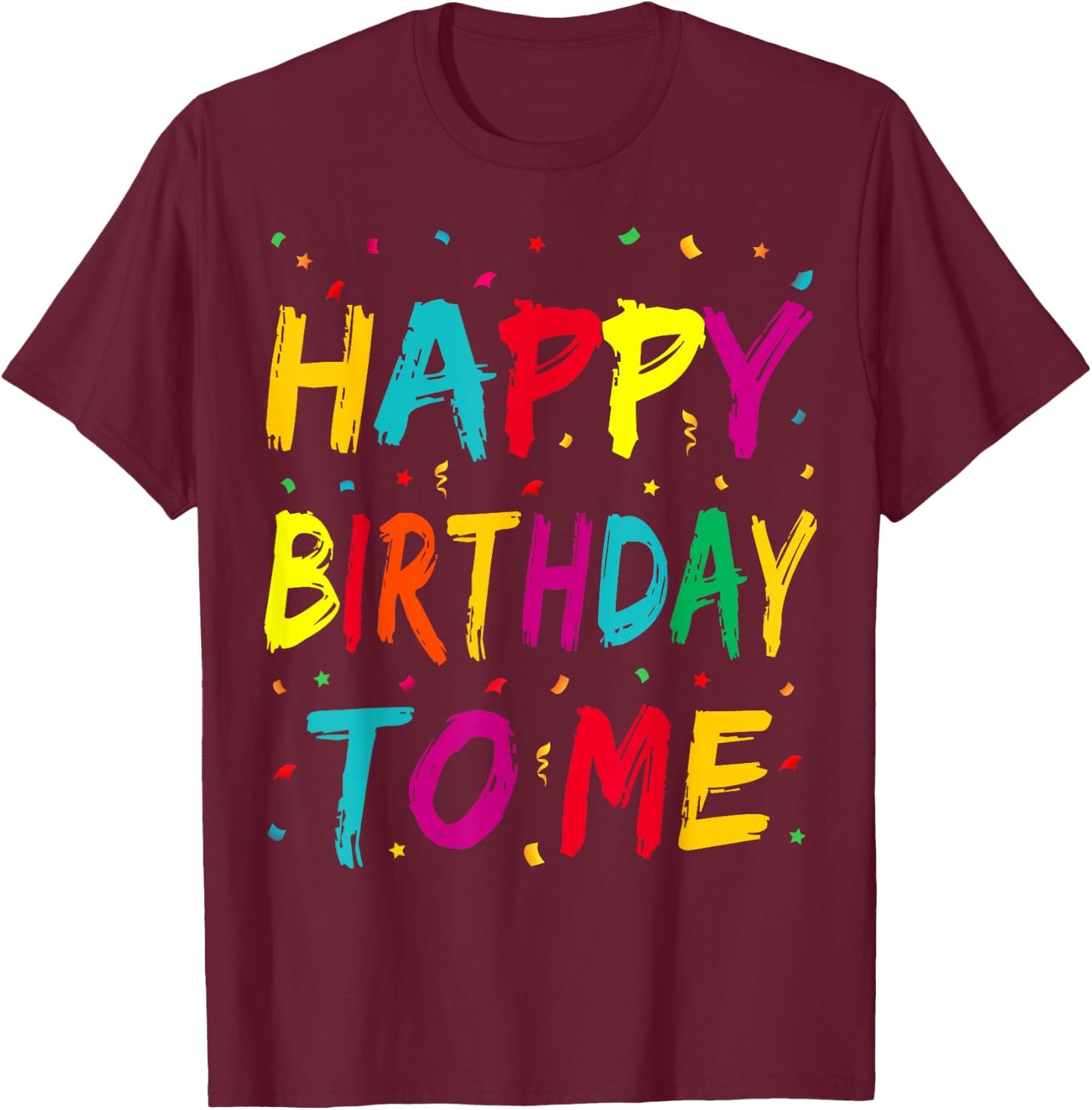 Birthday Shirt Women Men Children Boys Girls Gift , black T-Shirt - T-Shirt | Maroon
