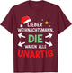 Dear Santa Claus Were Naughty Funny Christmas , black T-Shirt - T-Shirt | Maroon