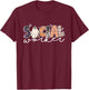Social Worker Halloween School Social Work Retro Ghost Funny T-Shirt - T-Shirt | Maroon
