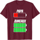 Daddy Twins Twins Dad Battery Battery Birth Christmas , Black, S T-Shirt - T-Shirt | Maroon