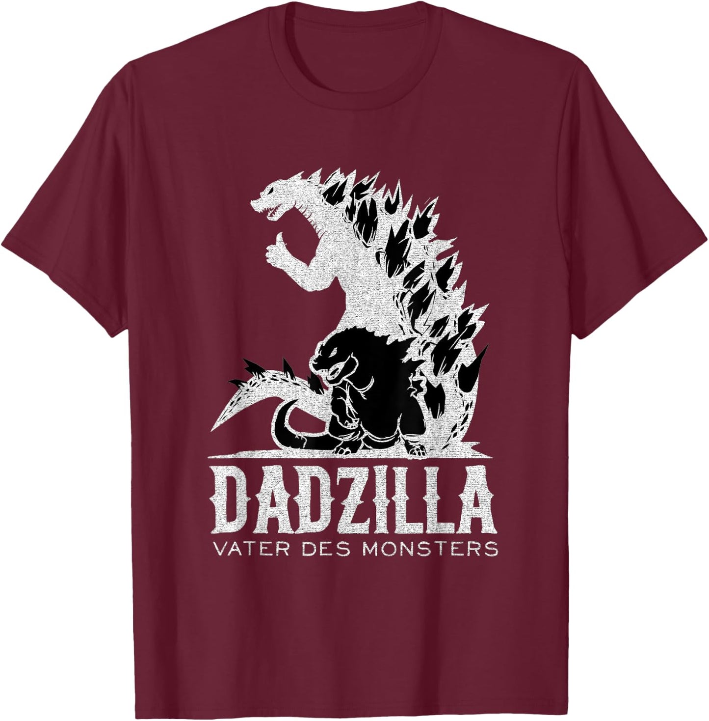 Dadzilla Father of the Monster Funny Dad Father T-Shirt - T-Shirt | Maroon