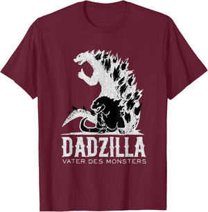 Dadzilla Father of the Monster Funny Dad Father T-Shirt - T-Shirt | Maroon