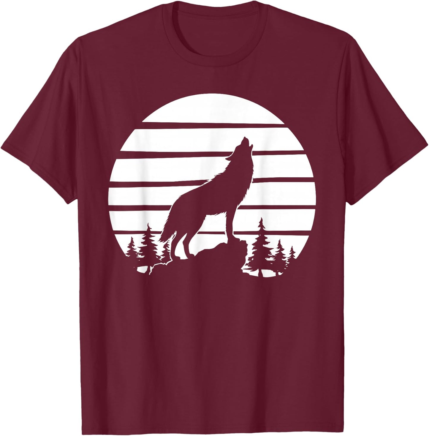 Cool Wolf Design Women Kids Wolf Pack Wolf Lover T-Shirt - T-Shirt | Maroon