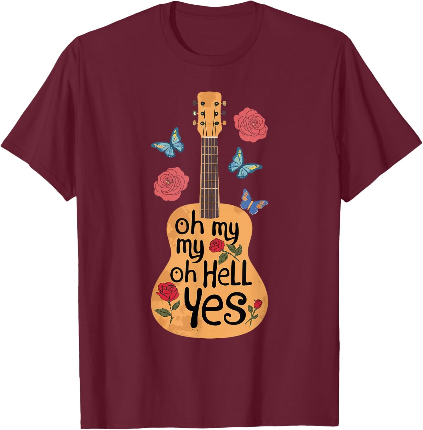 !RALUPOP OH MY MY OH HELL YES | Music , Small, Blue T-Shirt - T-Shirt | Maroon