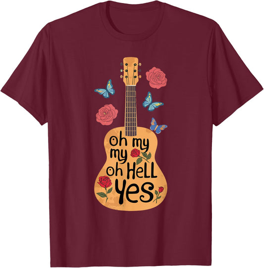 !RALUPOP OH MY MY OH HELL YES | Music , Small, Blue T-Shirt - T-Shirt | Maroon