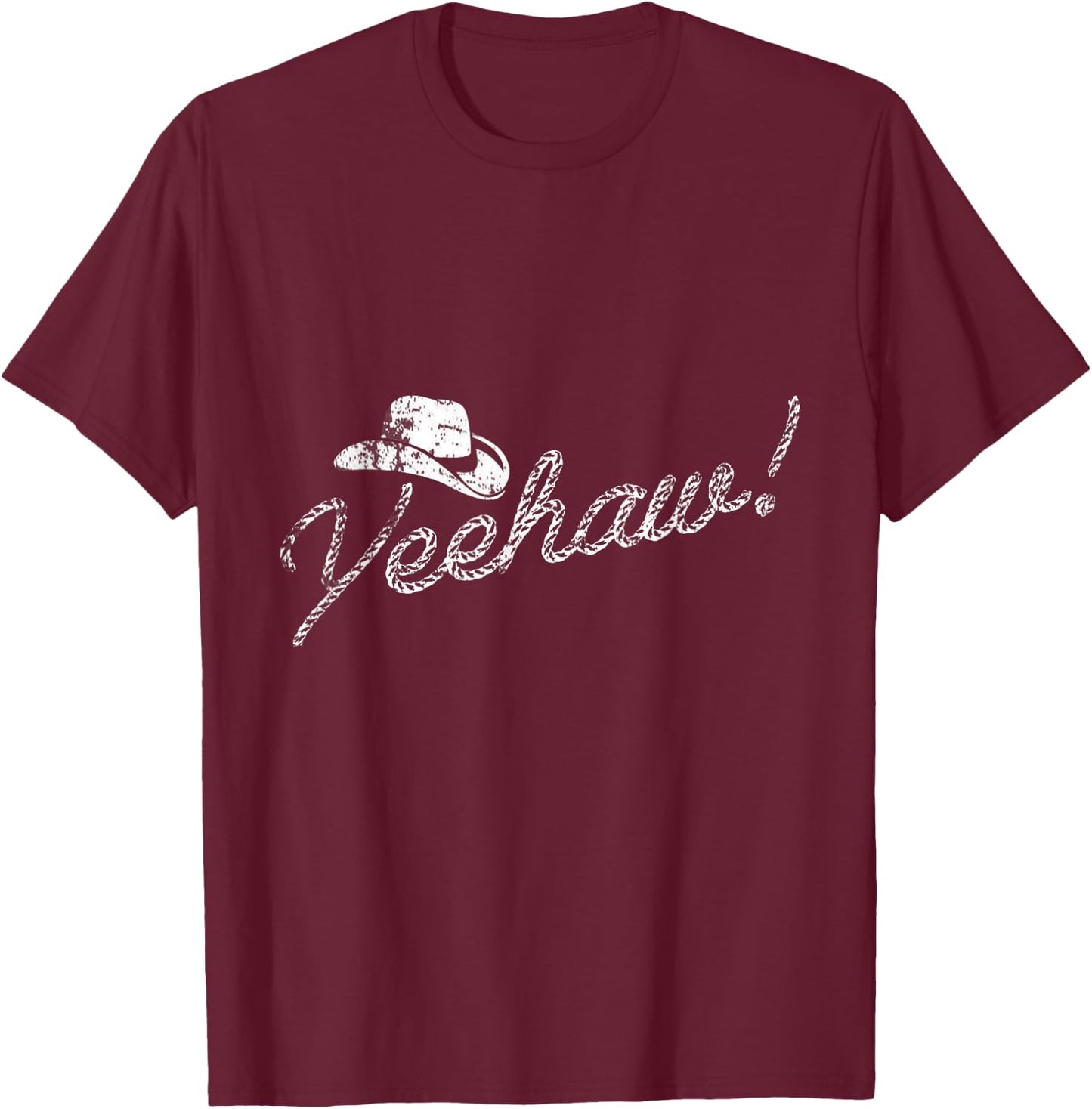 Yeehaw Cowboy T-Shirt - T-Shirt | Maroon