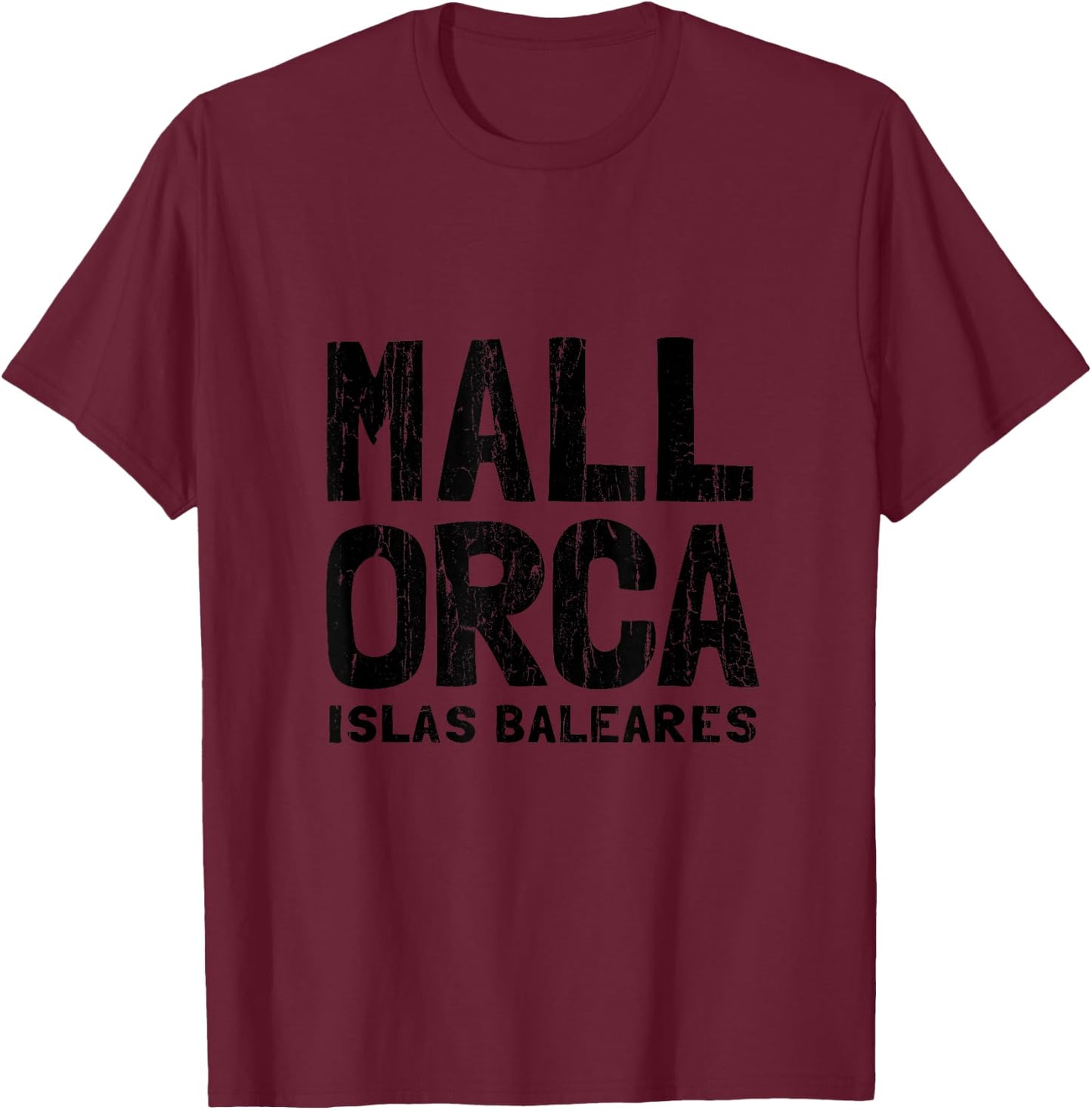 Majorca, Balearic Islands, Spain, Mediterranean Sea T-Shirt - T-Shirt | Maroon