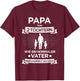 Papa zwei Mädchen für zweifachen Vater 2 Töchter Vatertag T-Shirt - T-Shirt | Maroon