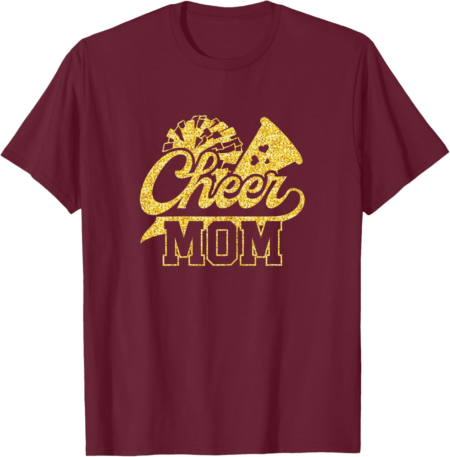 Cheer Mom Cheerleading Cheerleader Mama , black T-Shirt - T-Shirt | Maroon