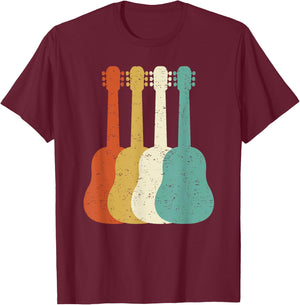 Retro Guitar Player Saying Guitarist I Vintage Guitars T-Shirt - T-Shirt | Maroon