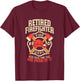 Heroic Retired Firefighter T Shirt Fireman Gift T-Shirt - T-Shirt | Maroon