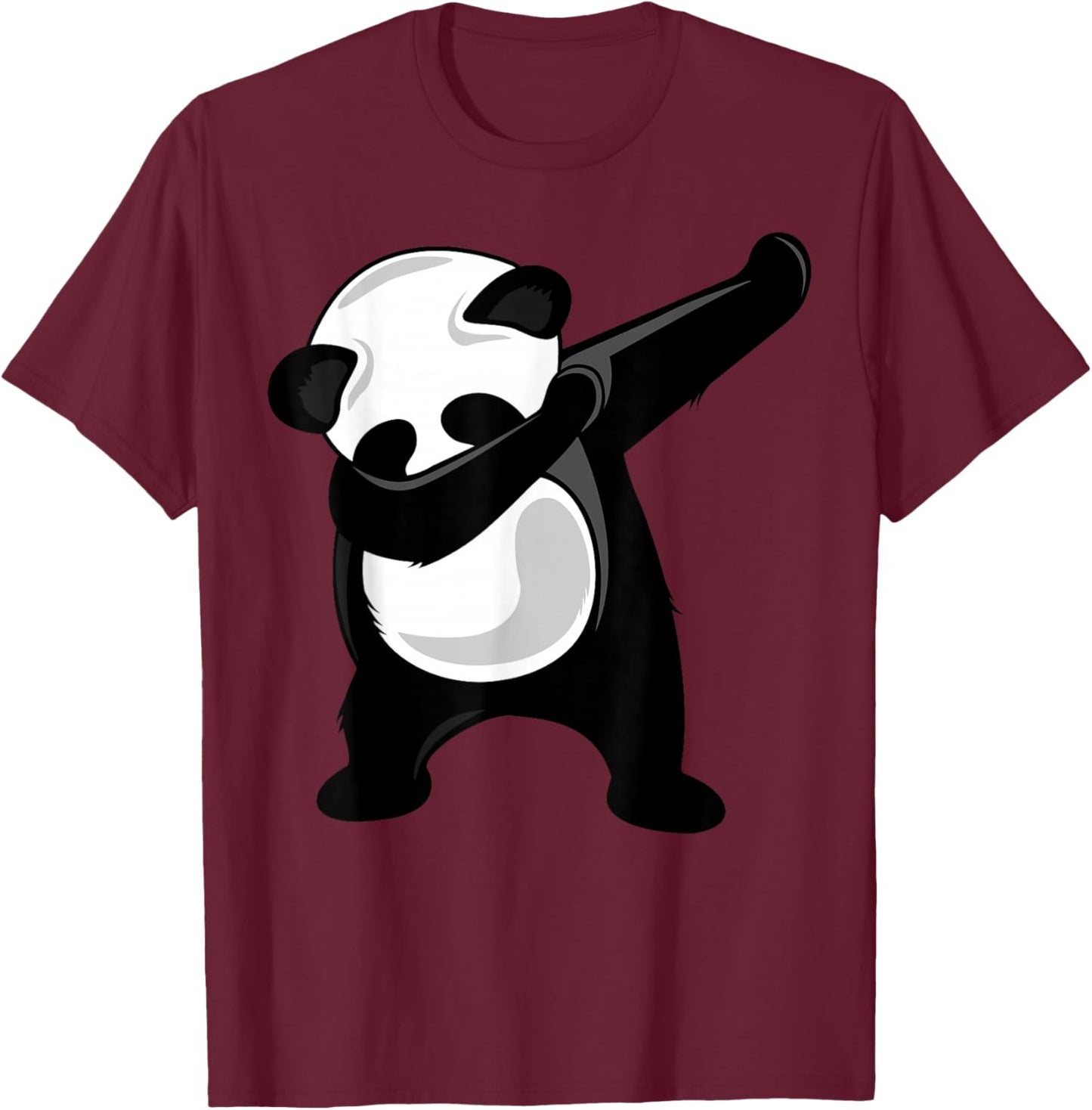 Dabbing Panda Cute Giant Panda Bear Dab Dance T-Shirt - T-Shirt | Maroon