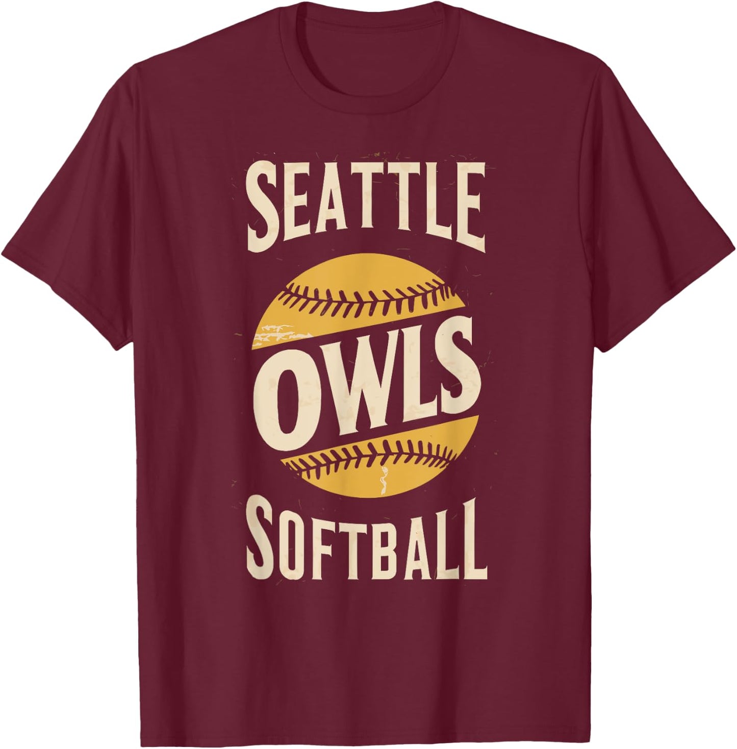 BLACK HISTORY | Owls Seattle Softball T-Shirt - T-Shirt | Maroon