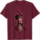 Disney Aladdin Jafar Up Close Portrait Graphic , Black, S T-Shirt - T-Shirt | Maroon