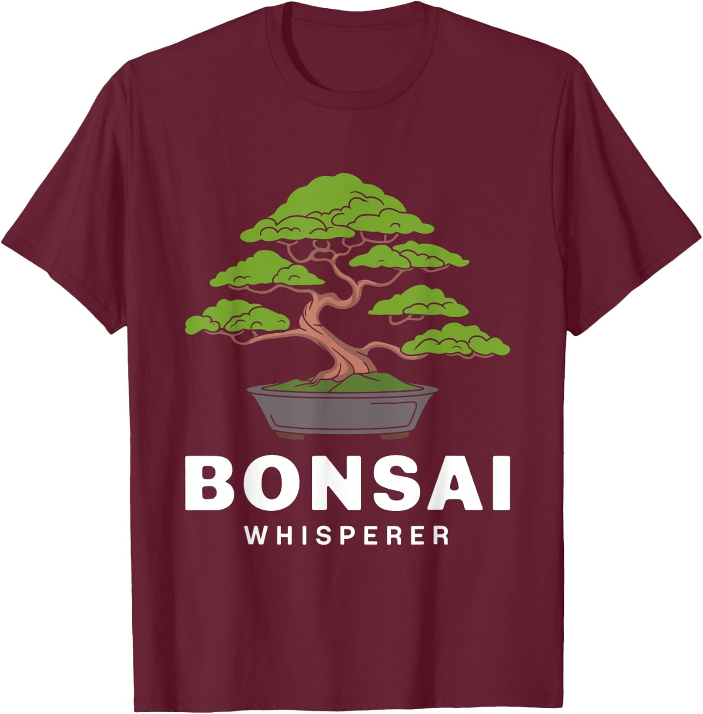 Bonsai Tree Gardening Japanese Culture Zen Funny Bonsai Tree T-Shirt - T-Shirt | Maroon