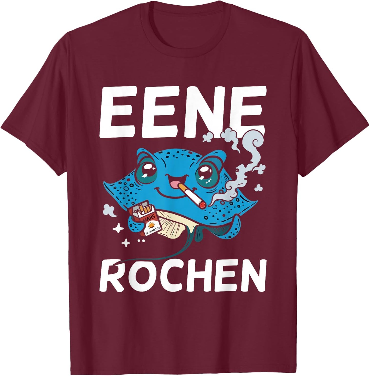 Eene Rochen Lustiger Raucher Party Spruch T-Shirt - T-Shirt | Maroon