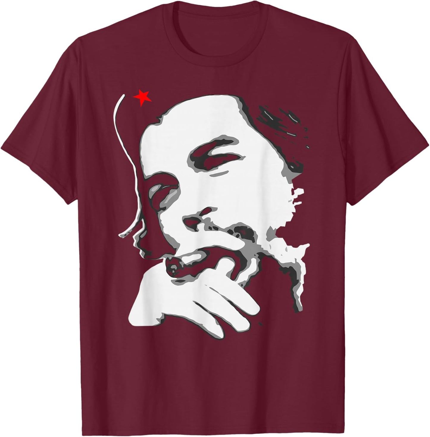 Ernesto Che Guevara Cuba Revolution Guerilla, black T-Shirt - T-Shirt | Maroon