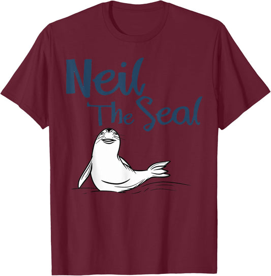 Neil The Seal 22 Australia Seal Elephant Seal T-Shirt - T-Shirt | Maroon