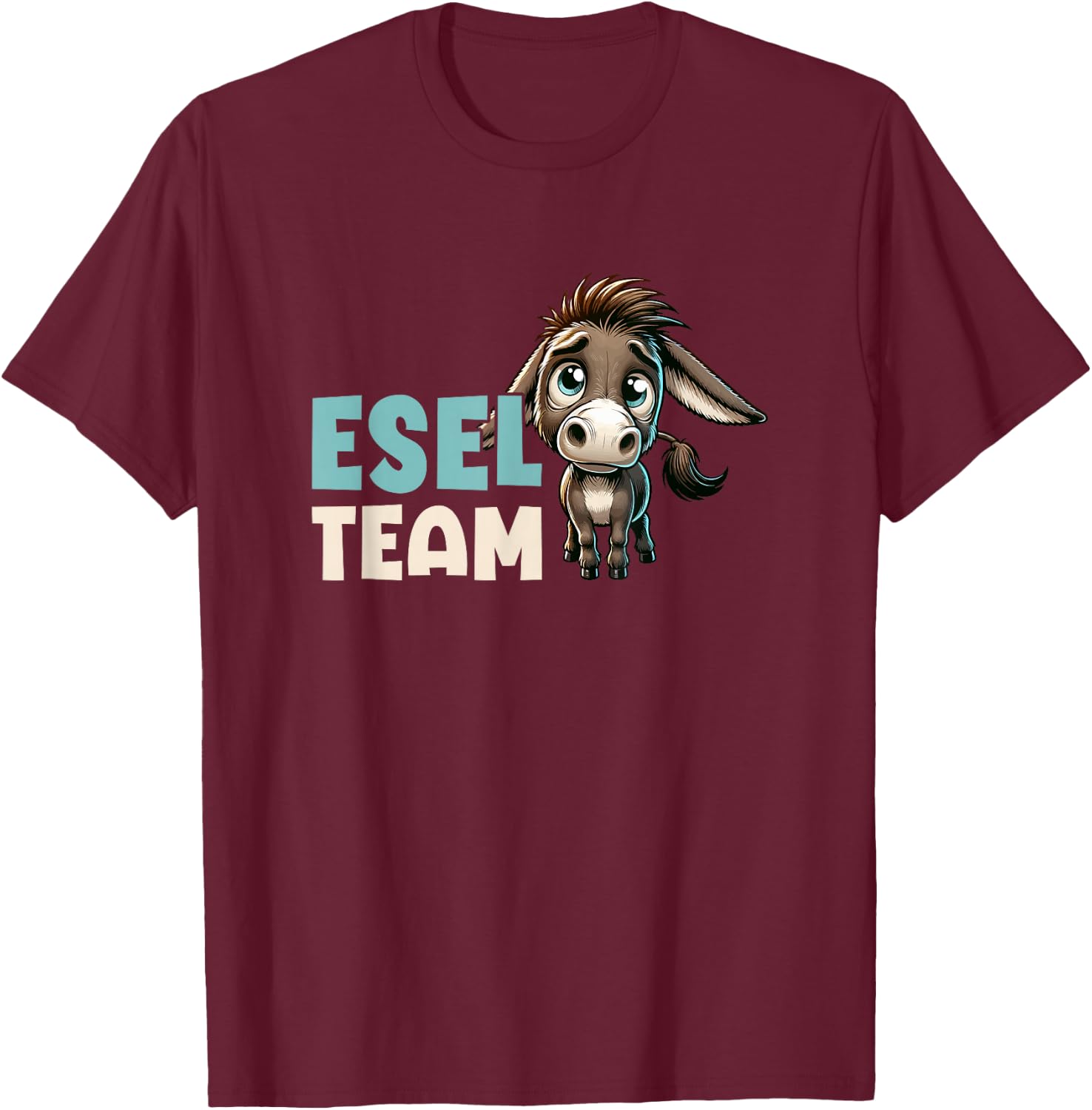 Donkey Team Donkey Farm Agriculture House Donkey T-Shirt - T-Shirt | Maroon
