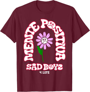 Mente positiva Junior Tumbados Corridos H Belicos Sad Boys T-Shirt - T-Shirt | Maroon