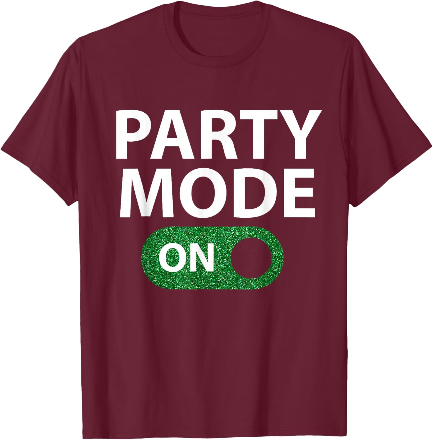 Party mode, on/off sequin T-Shirt - T-Shirt | Maroon