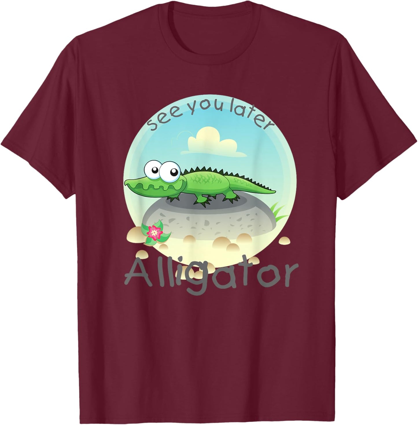 Florida Alligator see you later Crocodile Gator kids T-Shirt - T-Shirt | Maroon