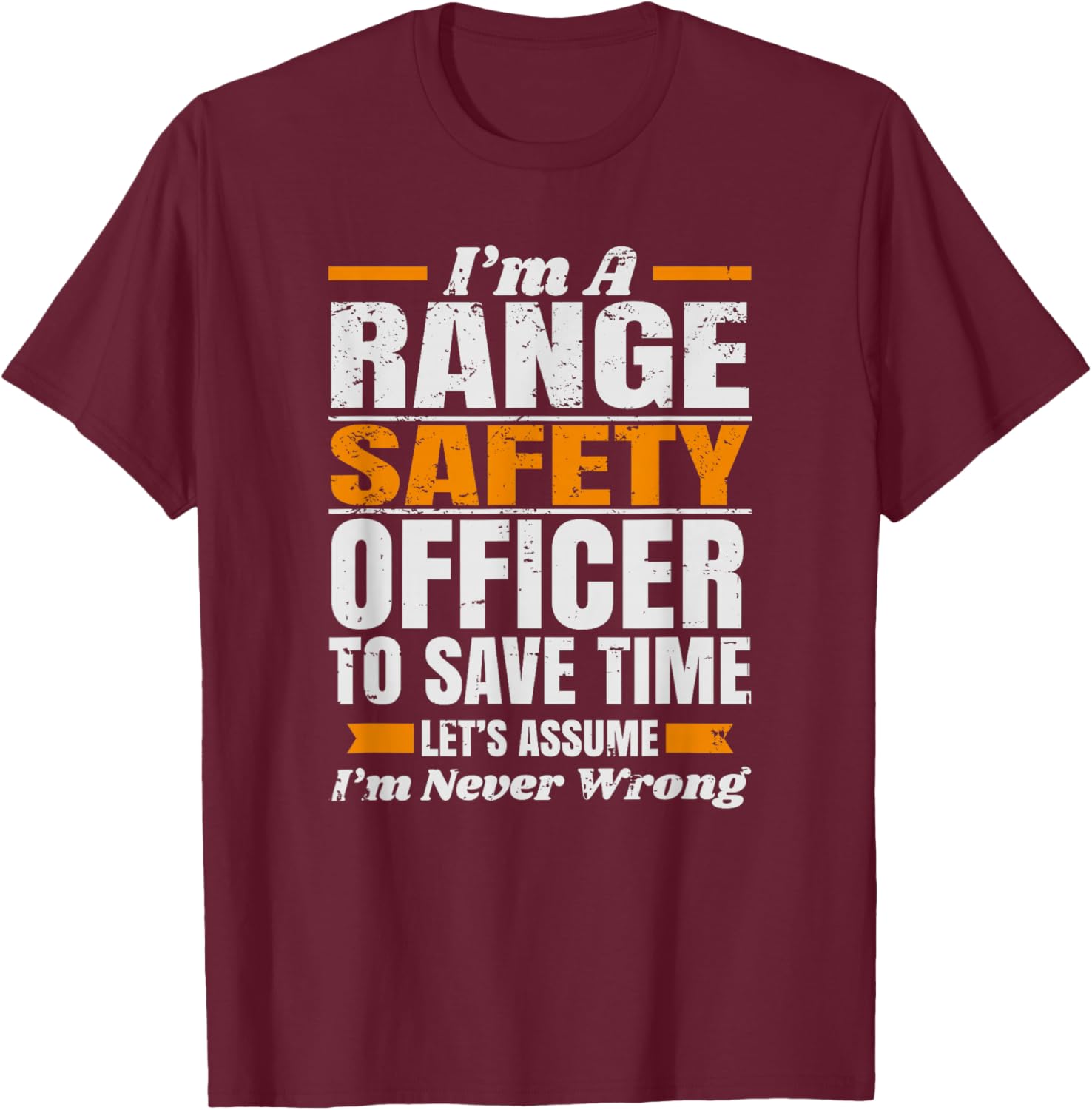Funny Range Safety Officer RSO Shooting Guard T-Shirt - T-Shirt | Maroon
