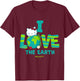 I love the earth - Hello Kitty and Friends T-Shirt - T-Shirt | Maroon