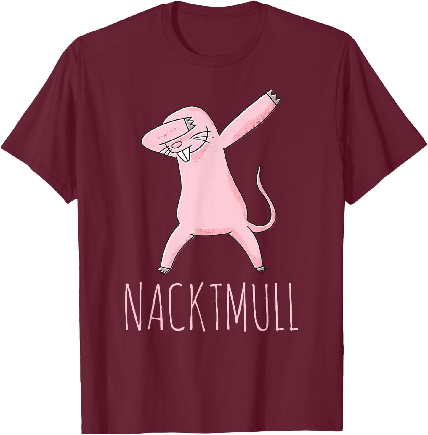 Nacktmull | Funny Ratte Shirt | Tier Nagetier Spruch T-Shirt - T-Shirt | Maroon
