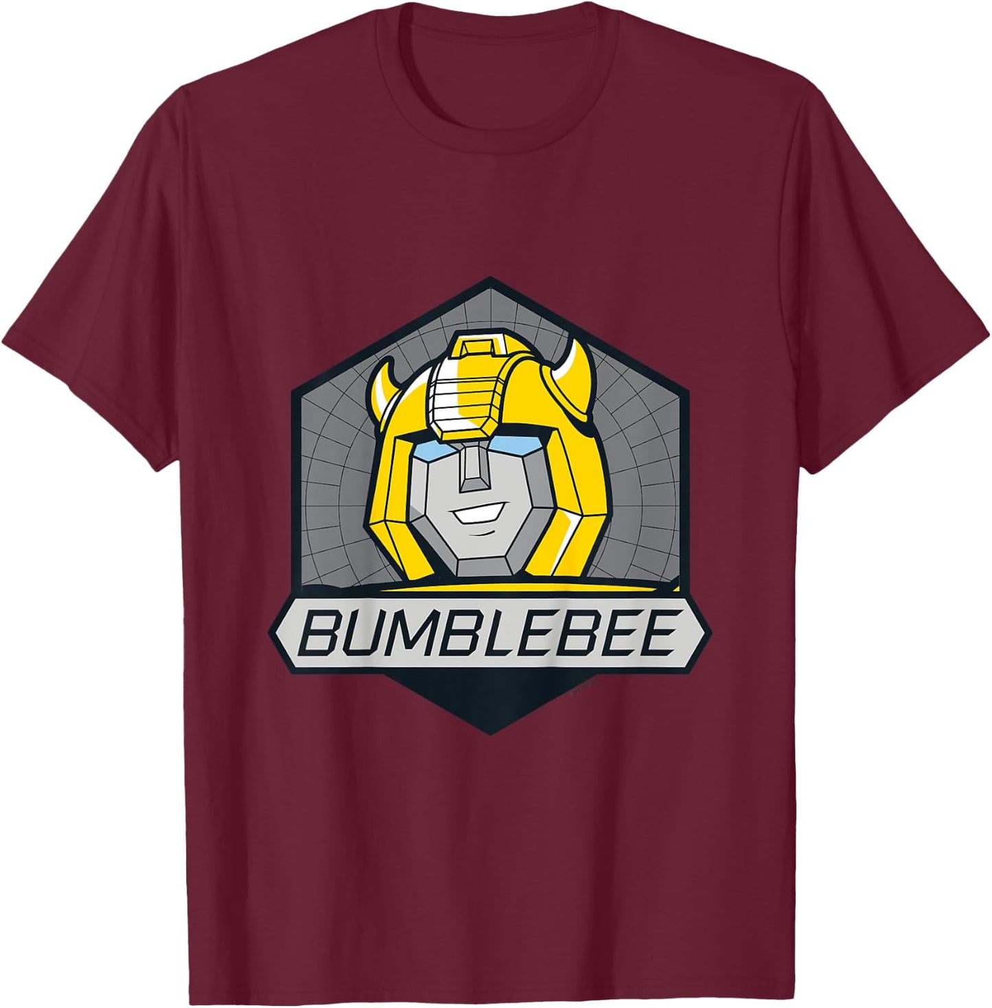 Children's Retro Badge Transformers Bumblebee Kids , Blue, 2 T-Shirt - T-Shirt | Maroon
