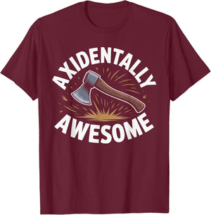 Axe Throwing Bullseye Axe Thrower Hachet Throwing Axes T-Shirt - T-Shirt | Maroon