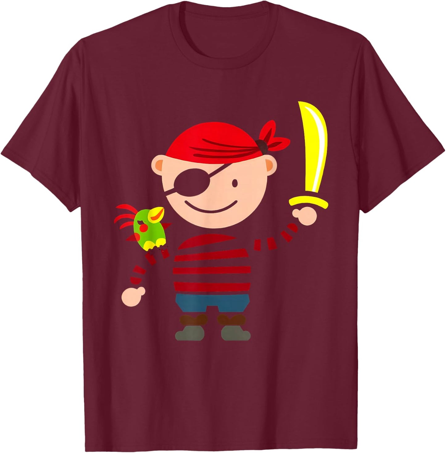 Pirate Costume Kids Sailor Captain Ahoy Shirt T-Shirt - T-Shirt | Maroon