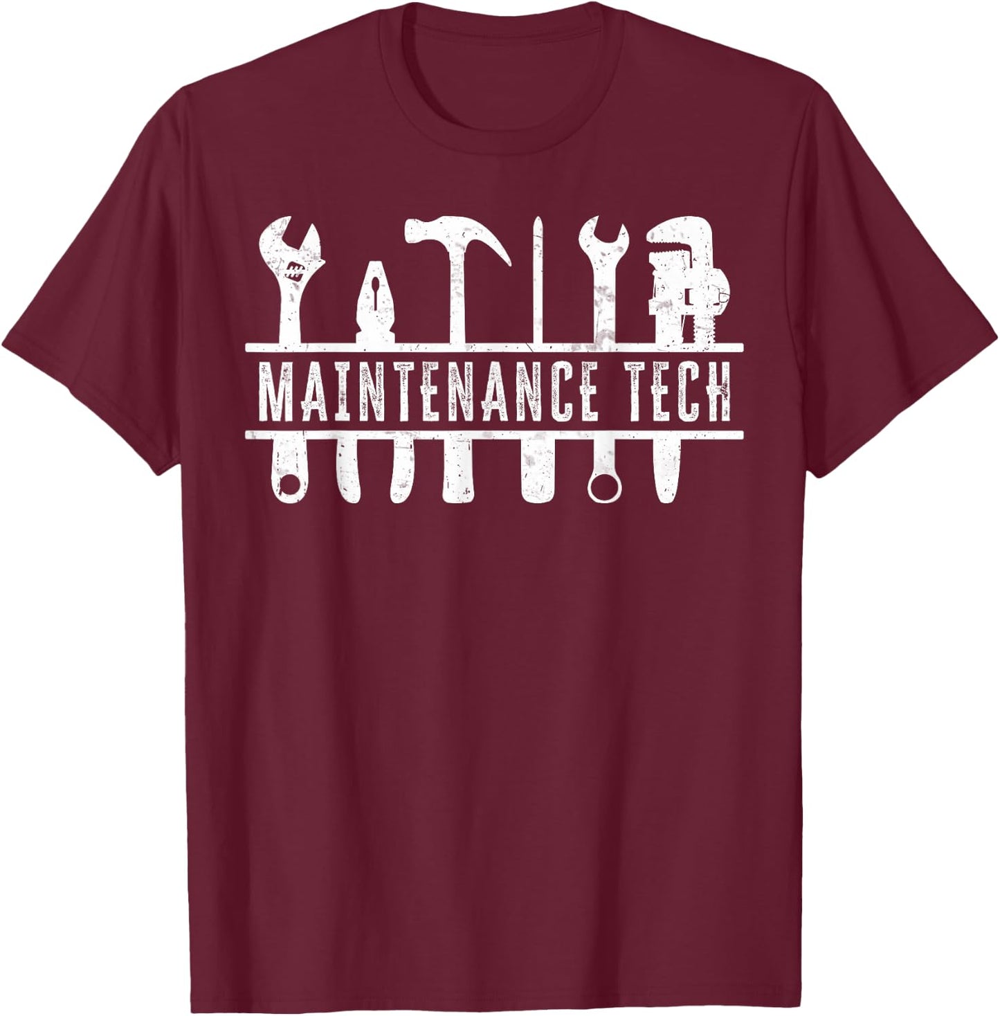 Maintenance Technician Tools T-Shirt - T-Shirt | Maroon