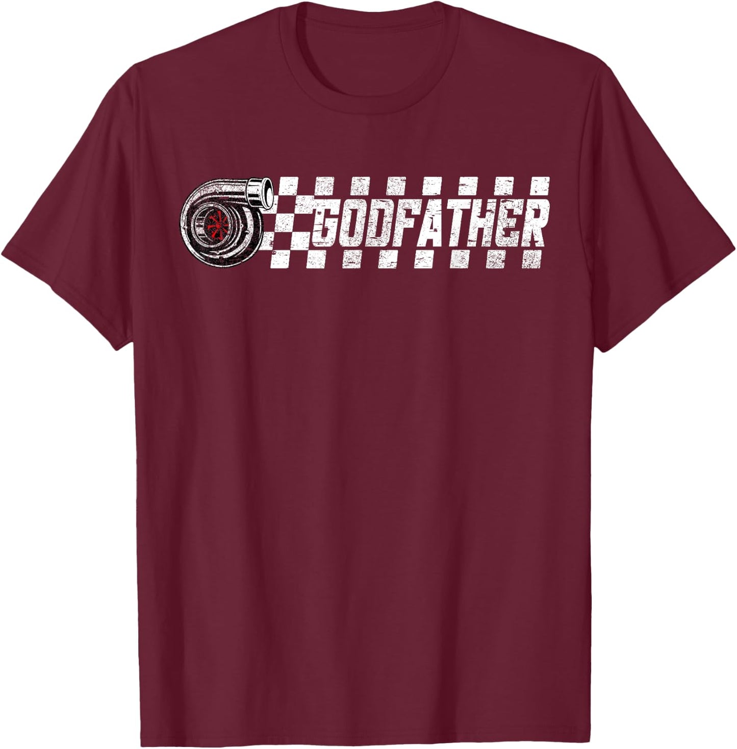 Birthday Party Matching Family Pit Crew Race Car Godfather T-Shirt - T-Shirt | Maroon