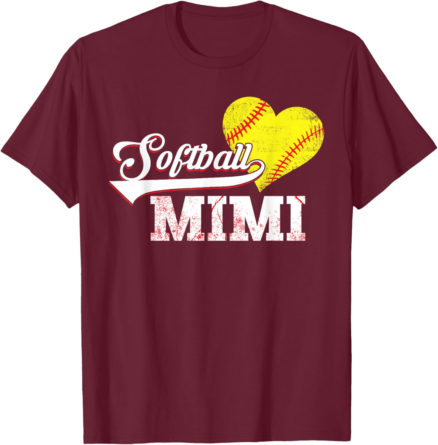 Family Softball Player Gifts Softball Mimi T-Shirt - T-Shirt | Maroon