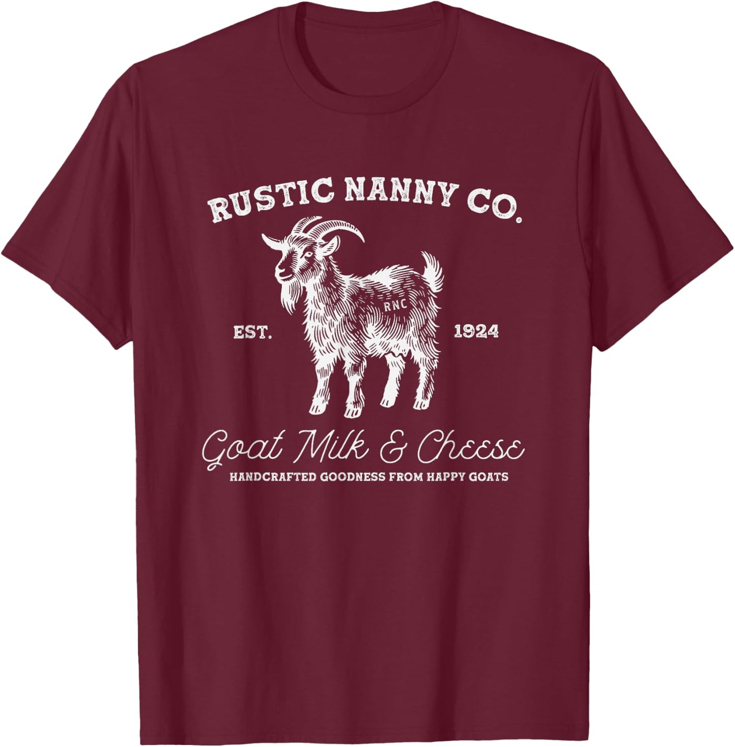 Rustic Nanny Co Goat Milk Cheese T-Shirt - T-Shirt | Maroon