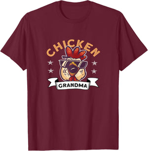 Chicken Grandma - Farmer Rooster Hen Chicken T-Shirt - T-Shirt | Maroon
