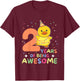 2nd Birthday Duck for Children Two Years Old T-Shirt - T-Shirt | Maroon