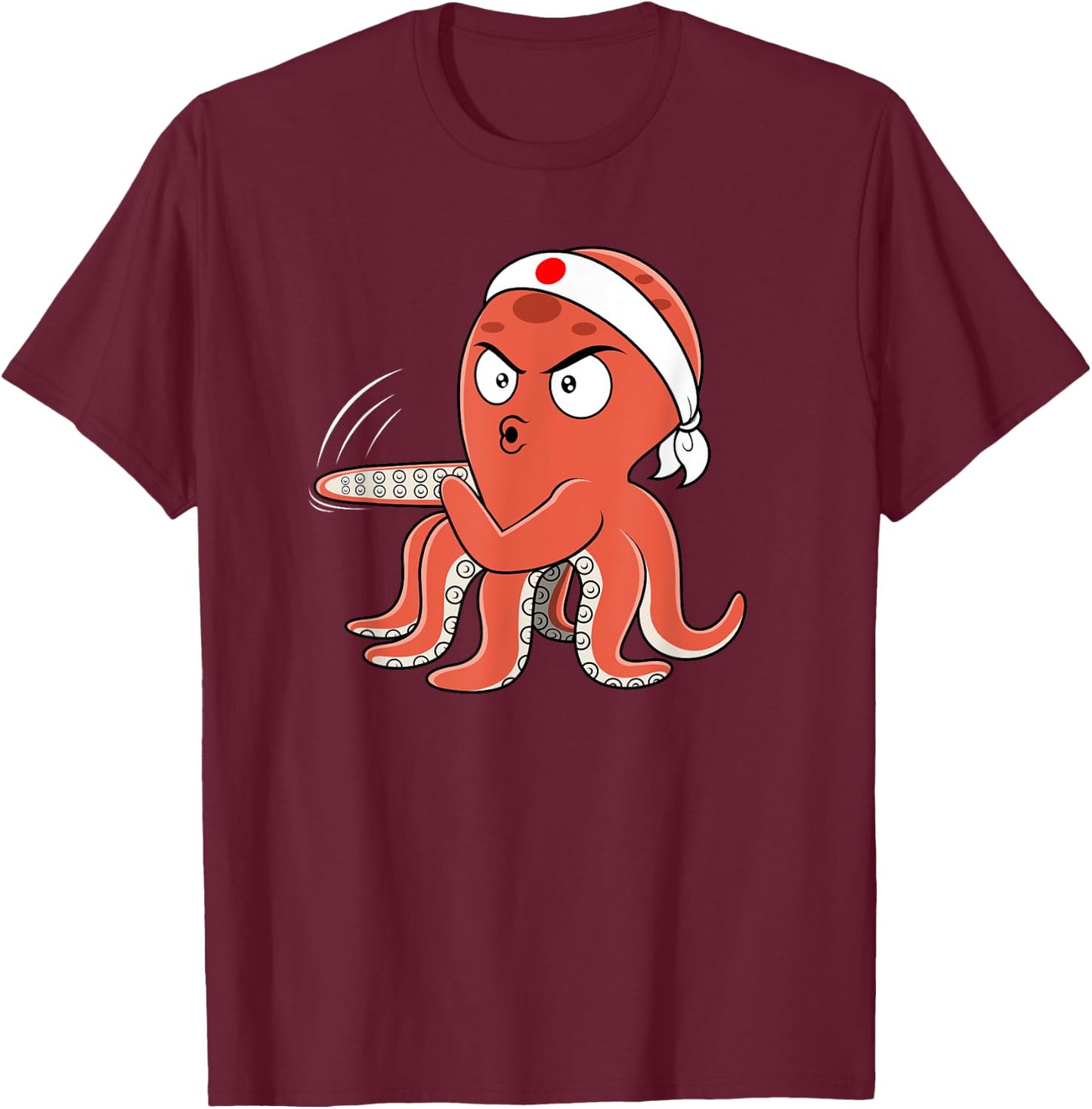 Octopus Sports Karate Japanese Hobby T-Shirt - T-Shirt | Maroon