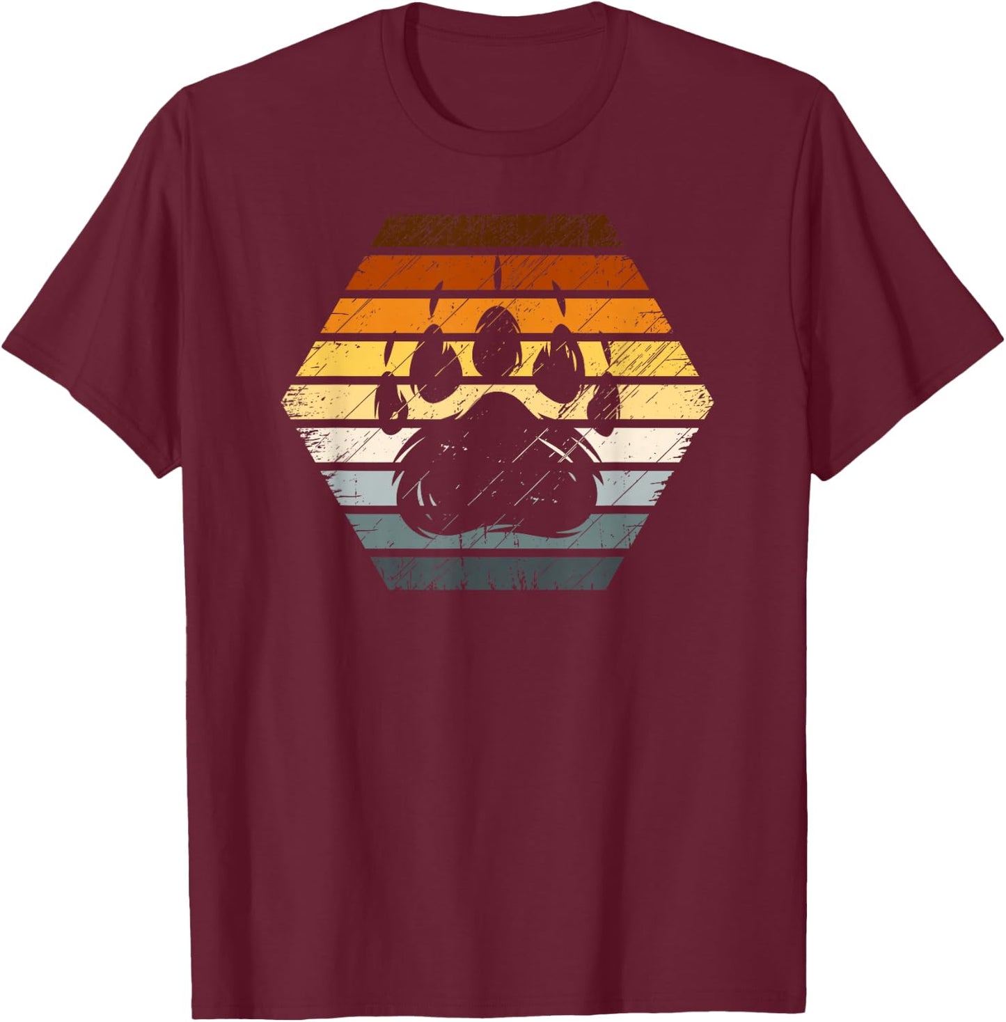 Bärentatze, Farben der Bärengemeinschaftsflagge, Gay Bear T-Shirt - T-Shirt | Maroon