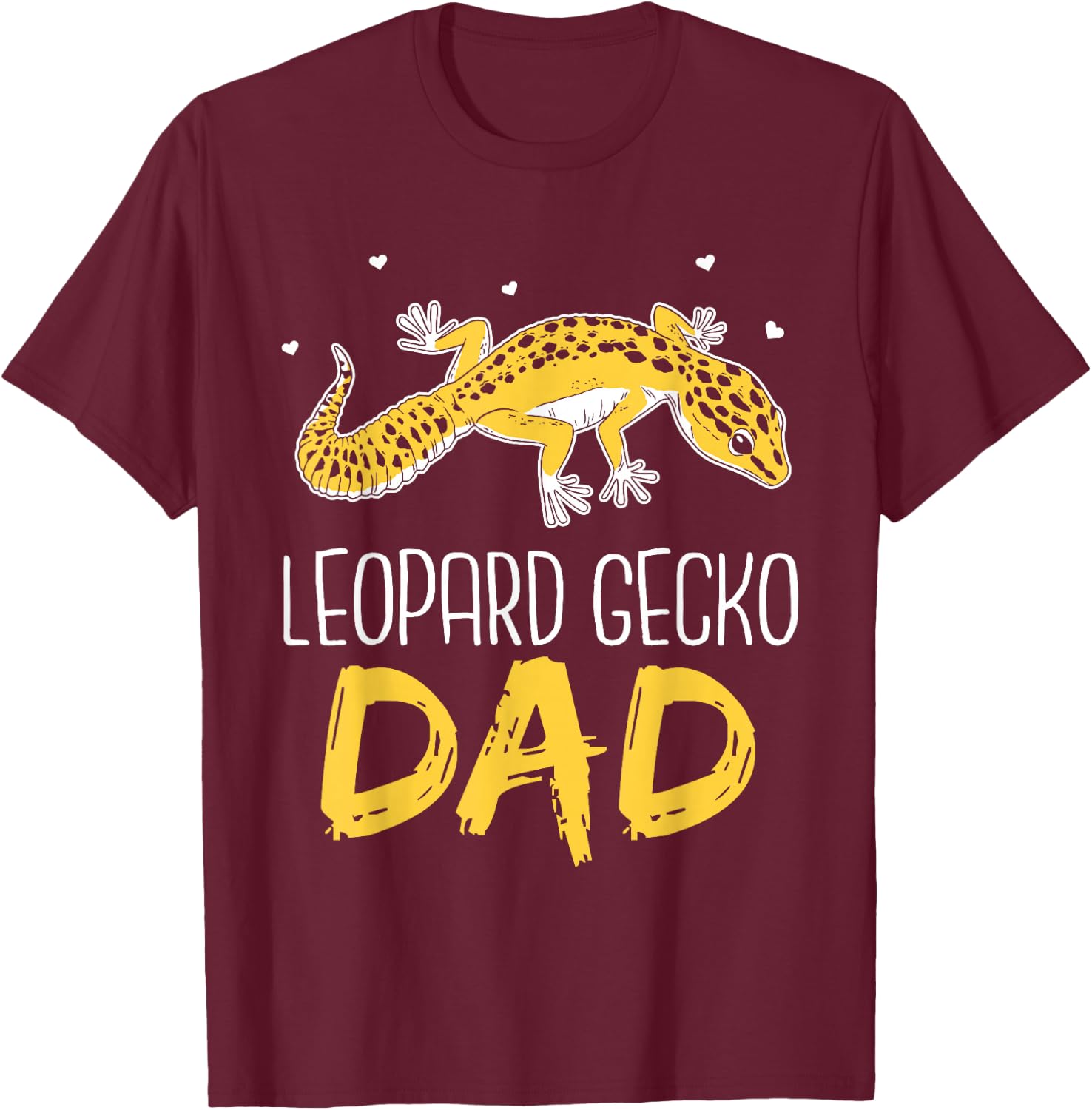 Leopard Gecko Dad Lizards Lizard Reptile Leopard Gecko T-Shirt - T-Shirt | Maroon