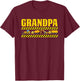 Grandpa Birthday Construction Party Matching T-Shirt - T-Shirt | Maroon