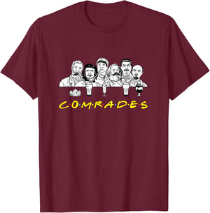 Communist Friends Comrades Design - Milkshake Funny T-Shirt - T-Shirt | Maroon