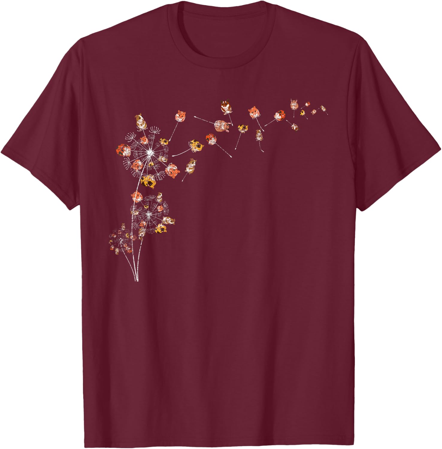 Animal Hamster Owner Dandelion Pet Lover Cute Hamster T-Shirt - T-Shirt | Maroon