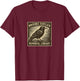 Brooks Hatlen Memorial (fictional) Library woodcut with Crow T-Shirt - T-Shirt | Maroon