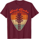 Dad Rocks Guitar Vintage Retro Father's Day Matching T-Shirt - T-Shirt | Maroon