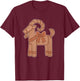 Yule Goat Straw Figure with Bow T-Shirt - T-Shirt | Maroon