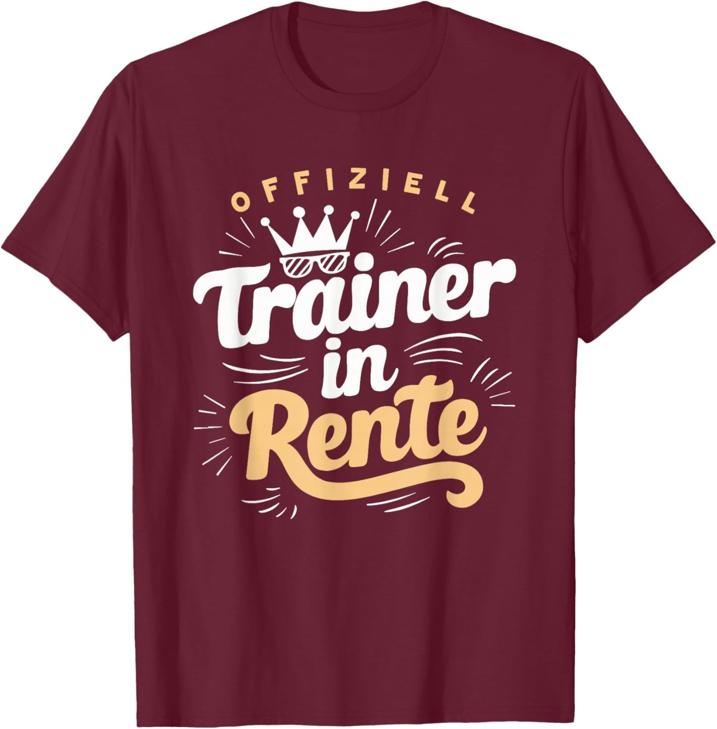 Trainer in Rente - Abschied Ruhestand Lustig Fitness T-Shirt - T-Shirt | Maroon