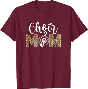 Choir Mom Of A Choir Member Leopard Choir Mother T-Shirt - T-Shirt | Maroon