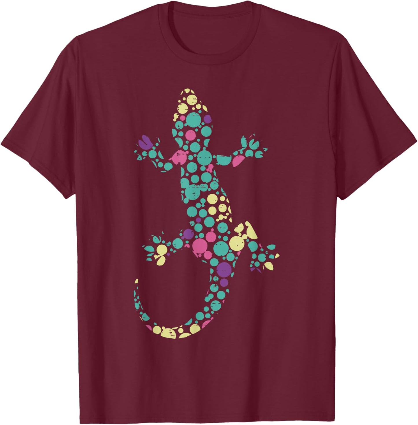 Dot Art Lizard Polka Dots Men Boys Kids Women T-Shirt - T-Shirt | Maroon